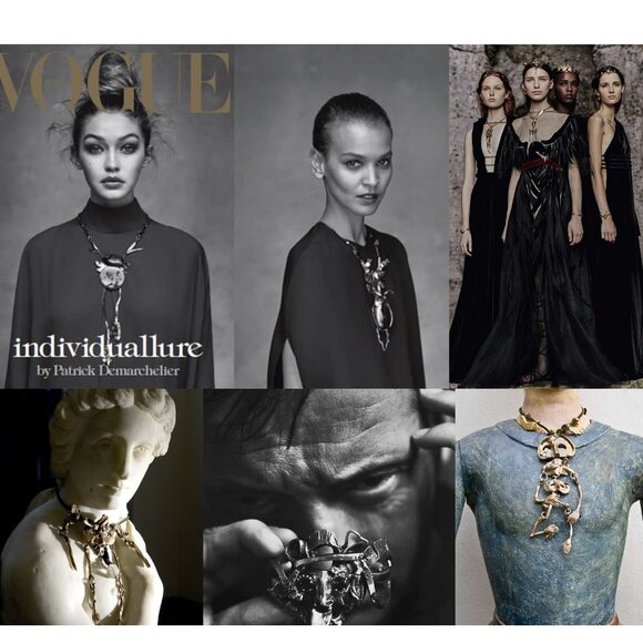 VALENTINO GARAVANI CARNELIAN STATEMENT PENDANT NECKLACE ALESSANDRO GAGGIO $3,270 - Picture 3 of 10